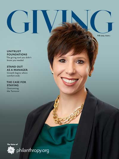 Giving Magazine, Karen Alonso on Cover, United Way Las Vegas, AFP Chapter President