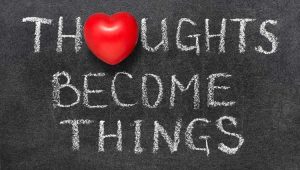 Blackboard that reads thoughts become things