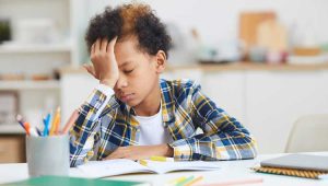 Child tired of thinking