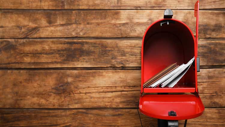 Planned giving direct mail strategy – mailbox with letters"