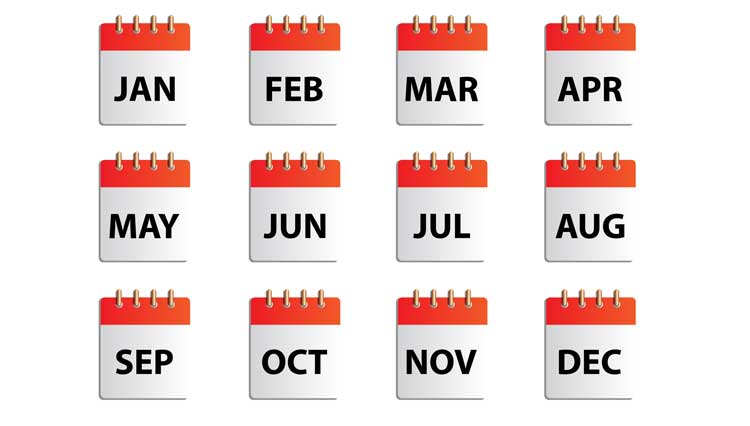 An image of Monthly Calendars showing how to plan for donors.