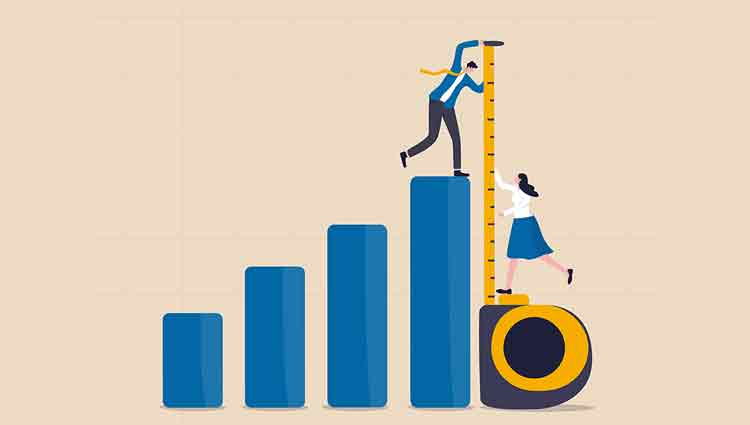 Key Performance Indicators Bar Chart Illustration
