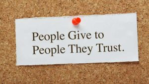 People give to people they trust.