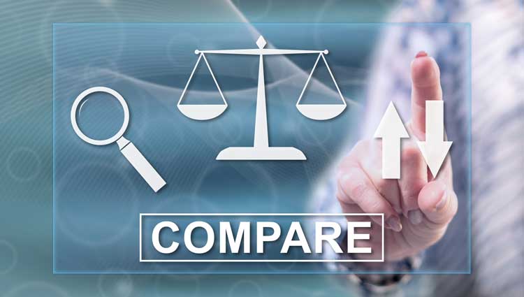 An image of a scale comparing a living will to a last will.