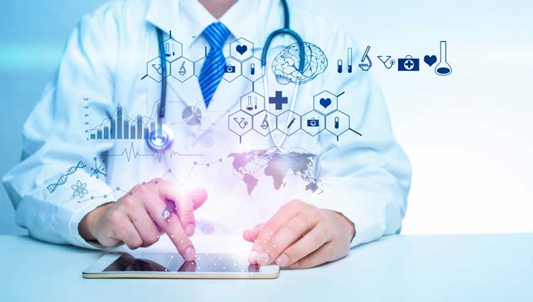 An image of a doctor giving a Primer in Health Care Advance Directives.
