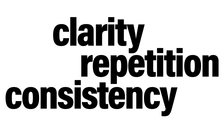 Banner: clarity, repetition, consistency