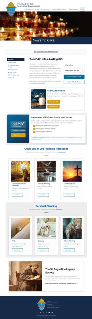 Catholic Planned Giving Website